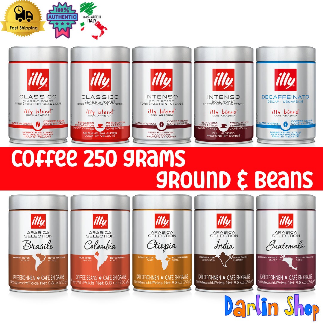 Illy Coffee, Bean or Ground, 250grams, Food & Drinks, Beverages on