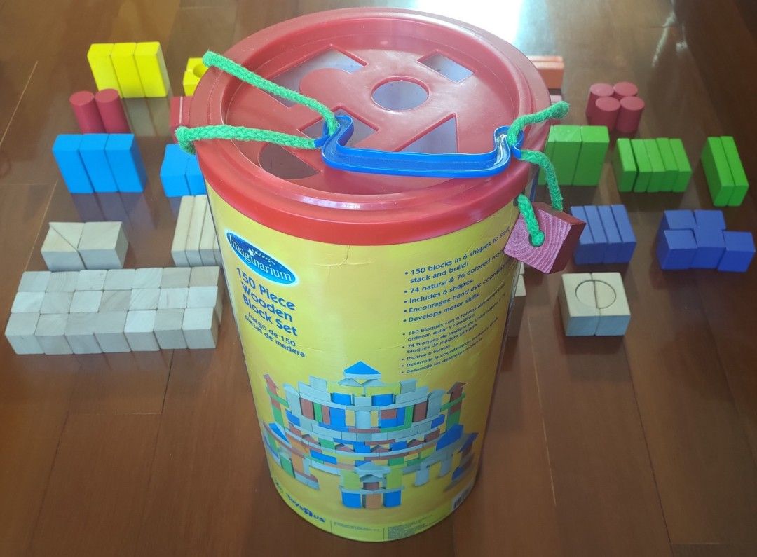 150 piece wooden block set sales
