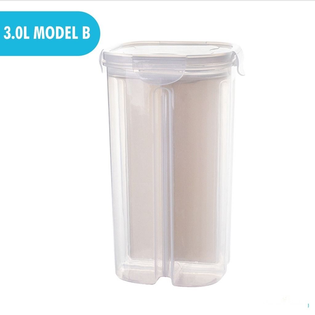 11 Lb Grain Dispenser Container - Airtight Rice Bucket With Measuring Cups For Kitchen Storage