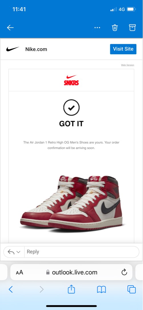 Nike Air Jordan Retro 1 High Lost And Found at best price in Surat