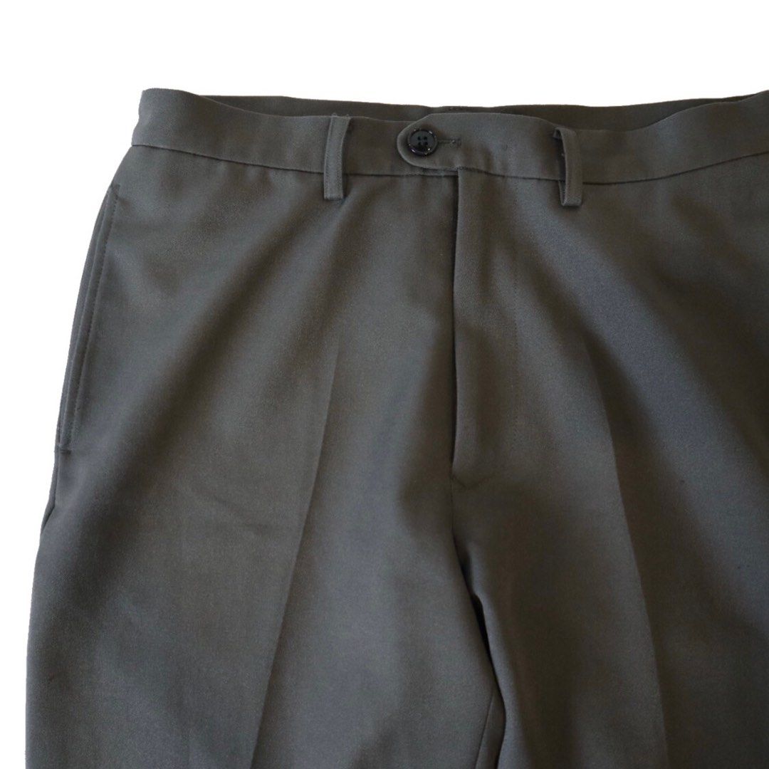 KAIKO WIDE SLACKS (GRAY) 褲管反摺休閒直筒寬褲