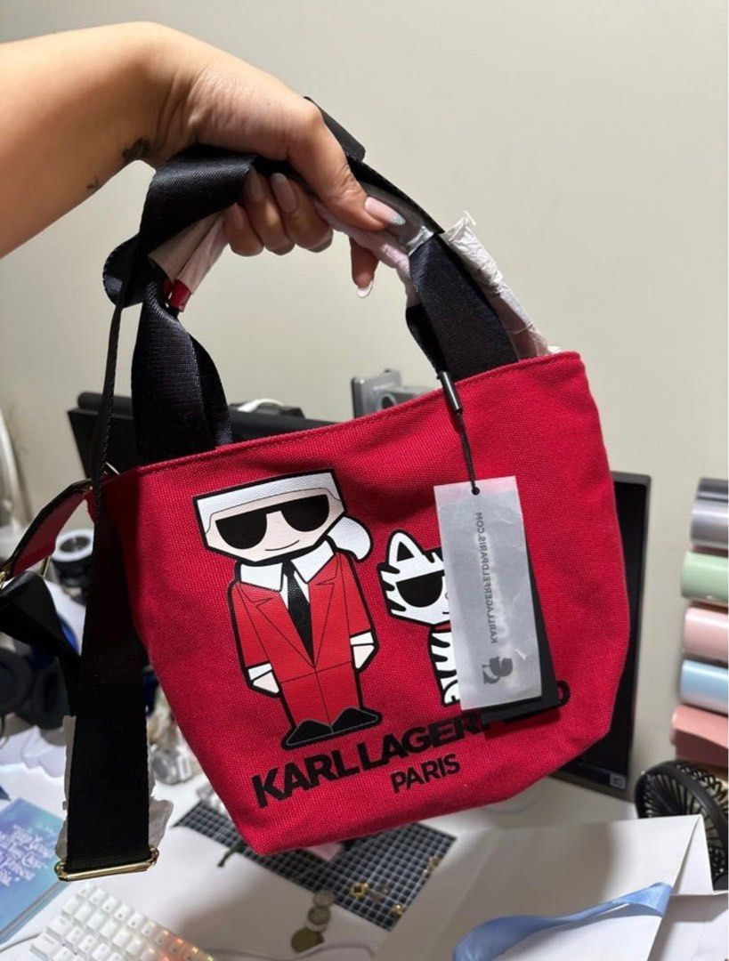 Karl Lagerfeld Small tote sling bag, Luxury, Bags & Wallets on Carousell