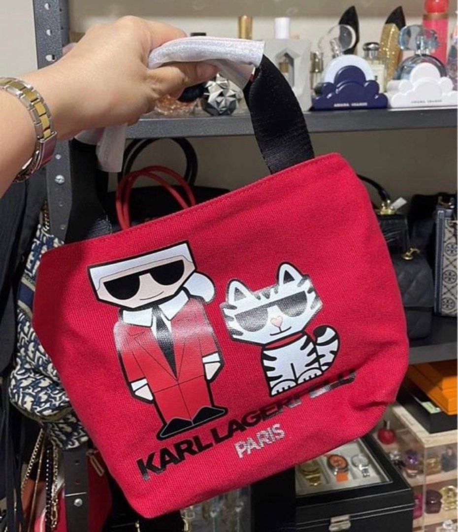 Karl Lagerfeld Box Clutch Bag, Luxury, Bags & Wallets on Carousell