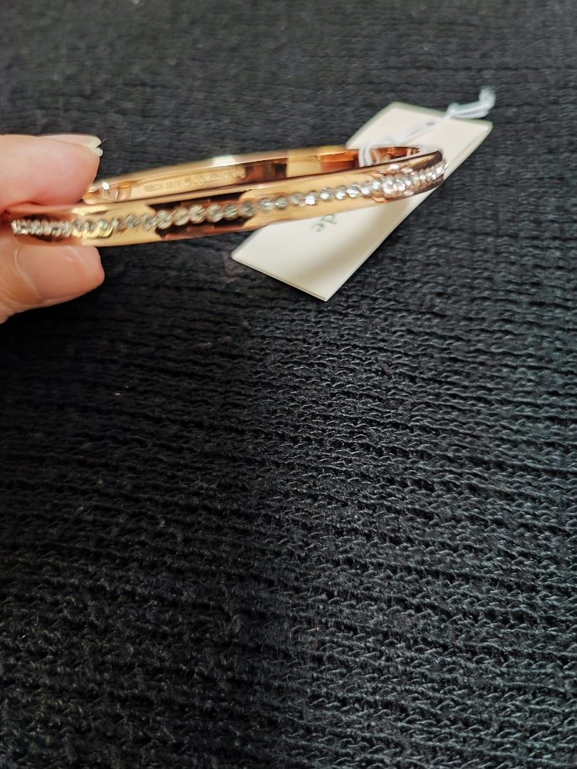 Kate Spade Ring It Up Pave Bangle Bracelet Rose Gold Luxury