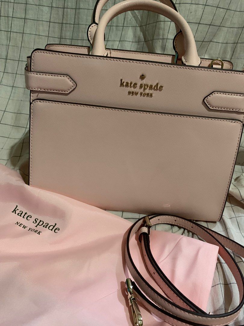 Kate Spade Staci Medium Satchel in Chalk Pink –