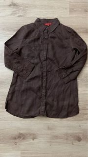 kemeja linen  elle