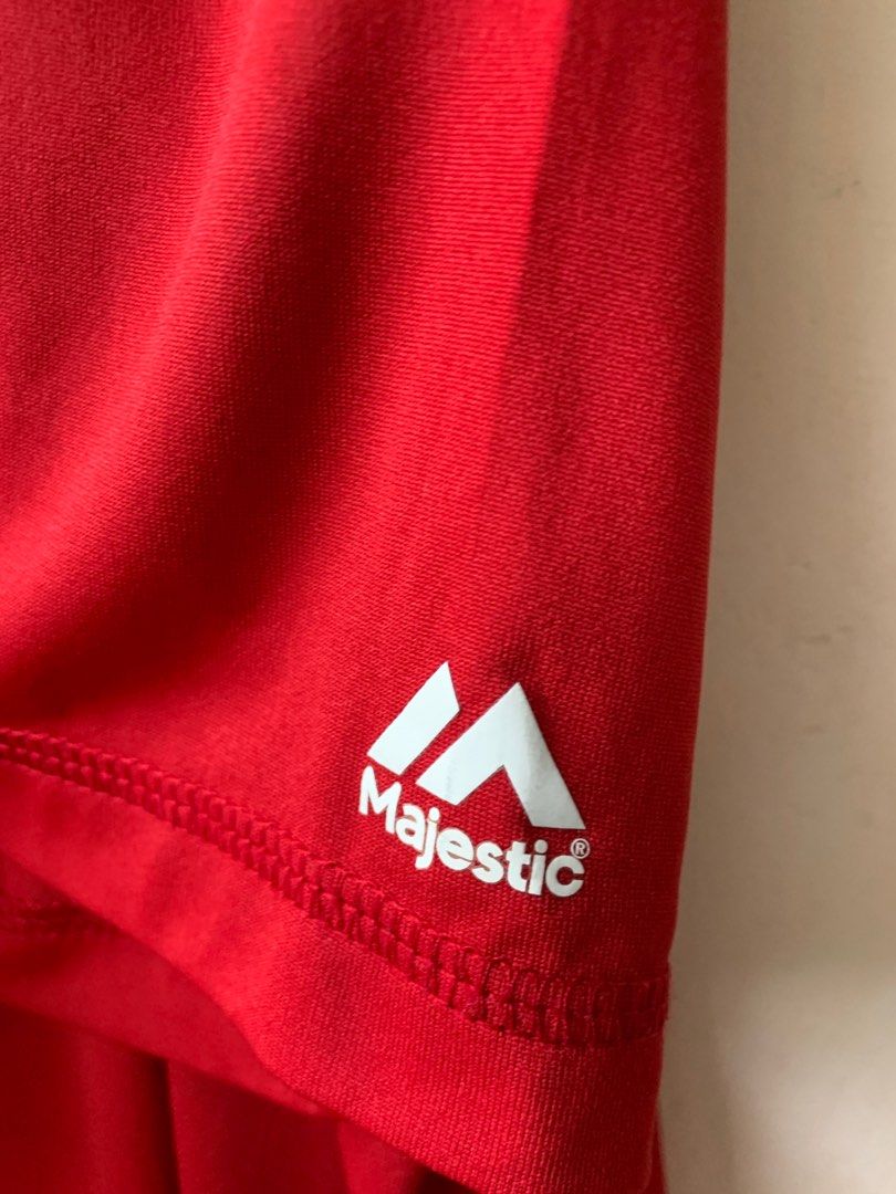 La angels majestic tee (Category: Tshirts & Polo Shirts ) located in Nagcarlan. Submitted by MidGame (Listing ID 1206277637, Image 2). Description: LA Angels Majestic Tee XXL on tag Dimensions: 28 Length 25 Width Condition: 10/10 Color Rate: 10/10 No issues Mine: 200 php + ship.