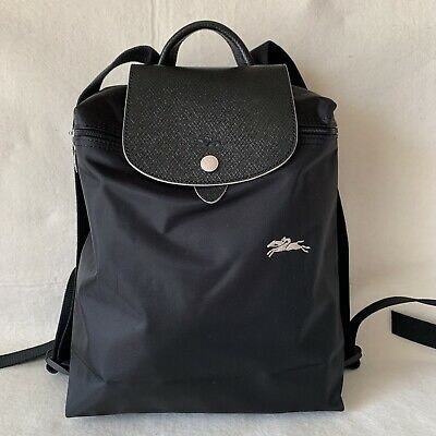 Longchamp Le Pliage Backpack club black instock, Women's Fashion
