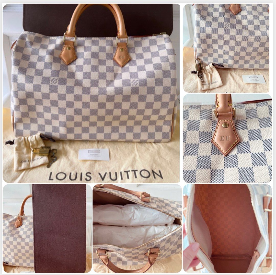 AUTHENTIC LV Damier Azur Speedy Bandouliere 35, Luxury, Bags & Wallets on  Carousell