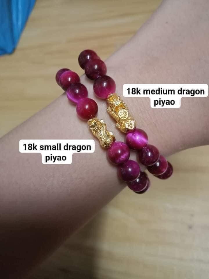 LUCKY COLOR OF THE YEAR 2023 💗 18K Magenta Tiger Eye Piyao ...