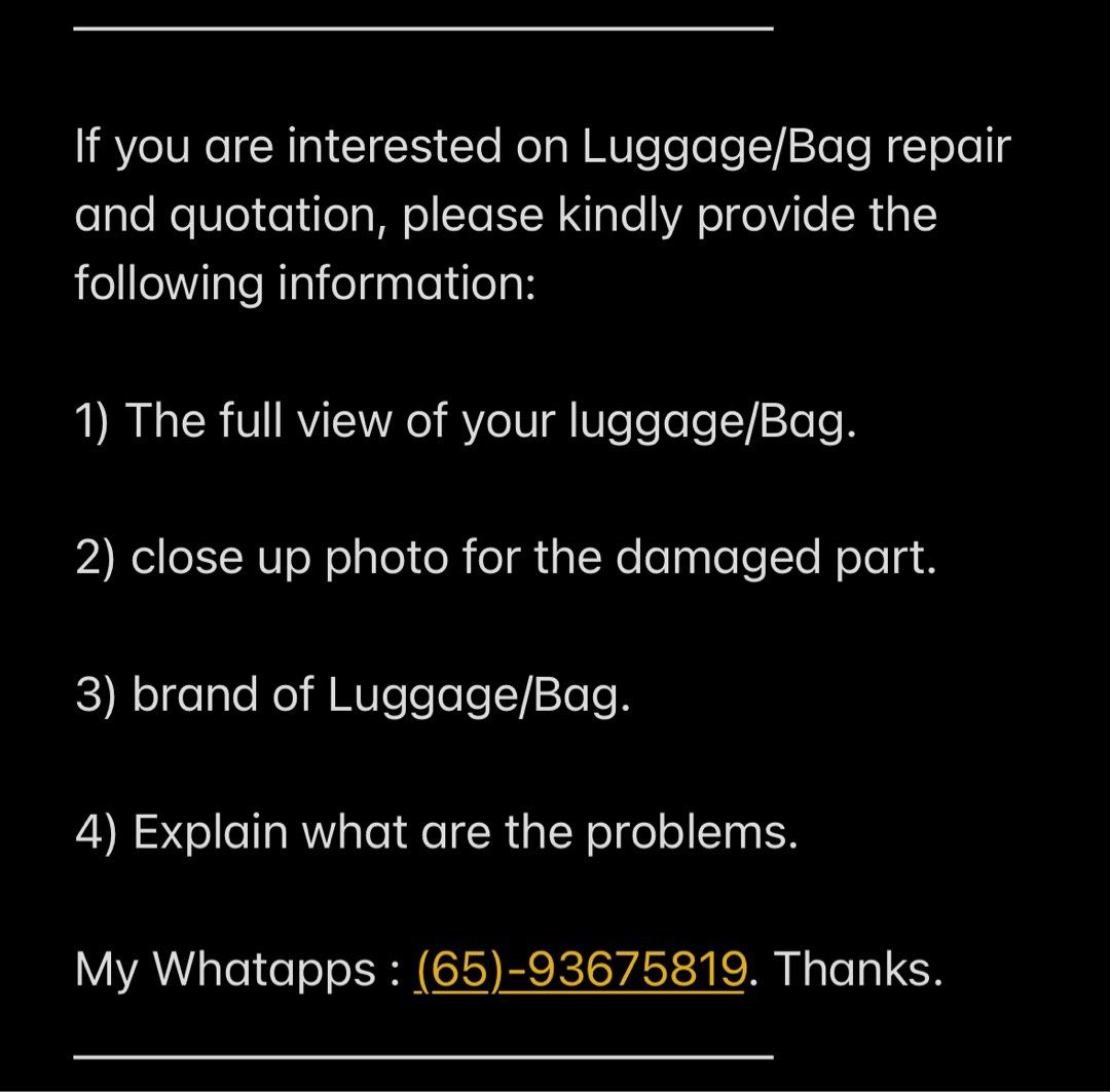 Trolley bag repair 2025 shop