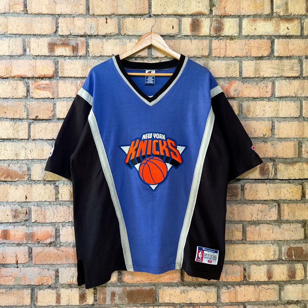 Vintage 90s Champion New York Knicks NBA Official Shooting Shirt Adult Sz XL