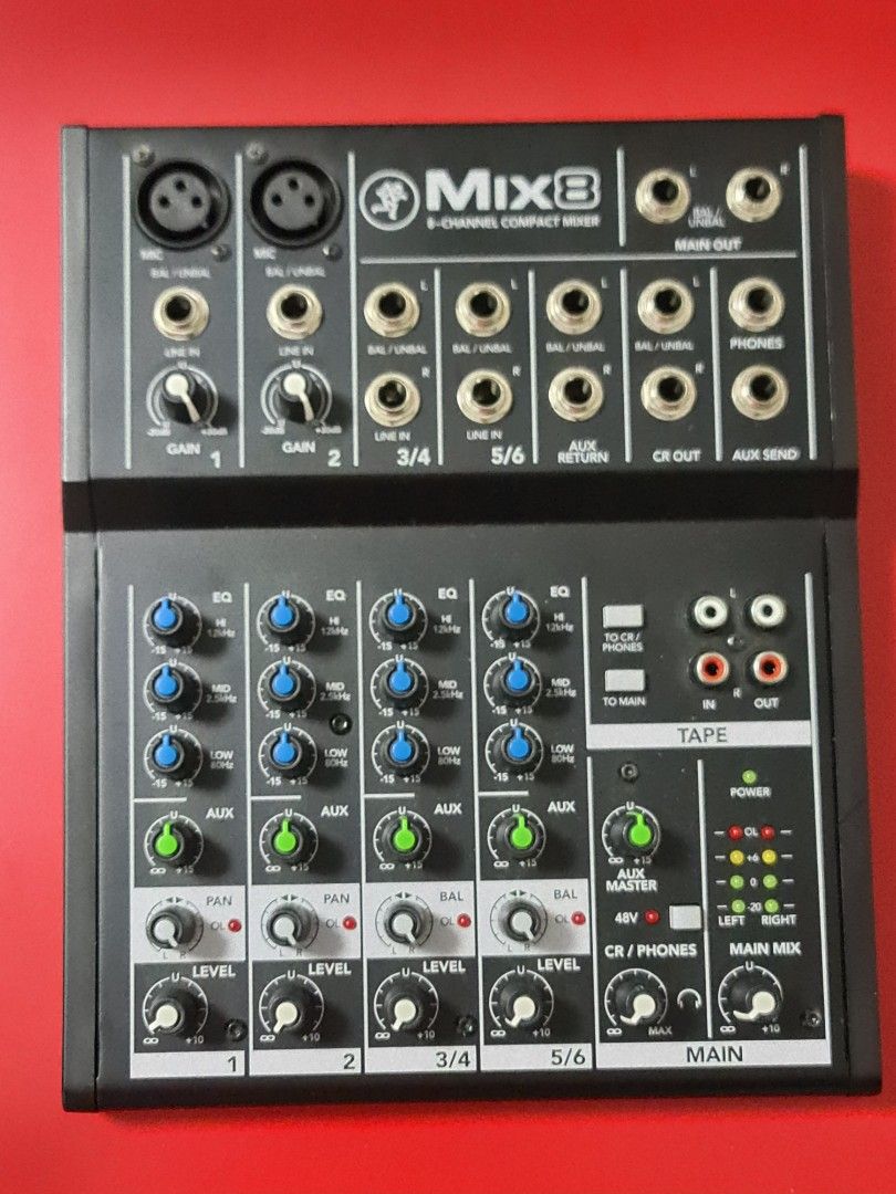 MACKIE Mix 8 Channel Audio Compact Mixer Mix8 Sound, Hobbies & Toys