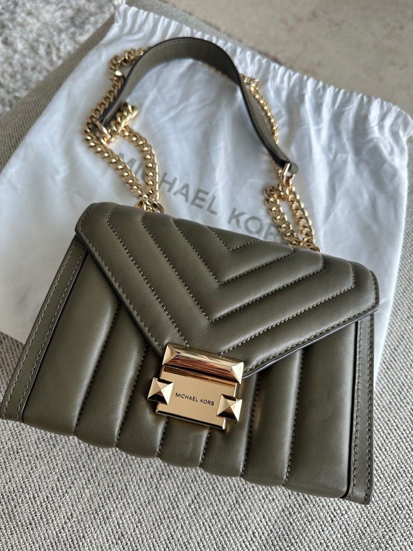 Authentic Michael Kors Whitney Black Leather Satchel Handbag 348 NWT  eBay