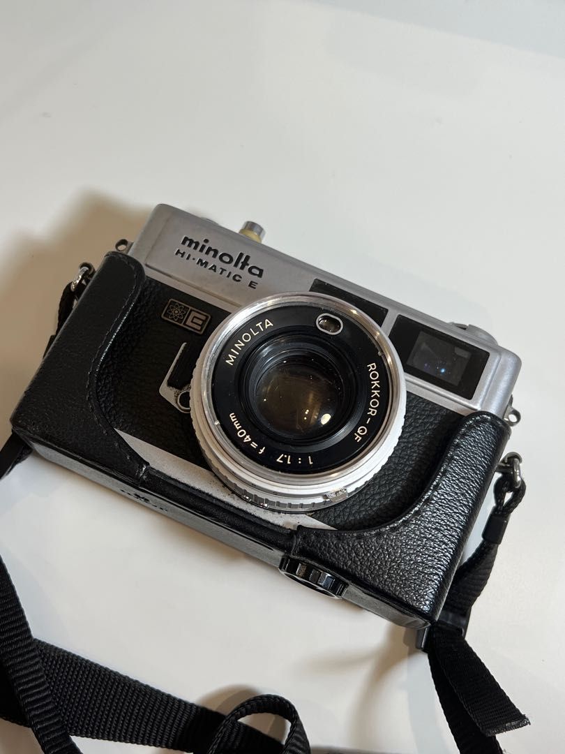 Minolta Hi-Matic E Film Camera (Category: Cameras) located in Paranaque City. Submitted by annettecrz (Listing ID 1206185034, Image 1). Description: NOTE: Please don’t make any offers or chat asking for a discount. 3,000 is the last price. ☺️ *NOT TESTED* Selling my pre-loved Minolta Hi-Matic E! - Last time I used this was around 2020 so I’m not sure if it still works + if it has any other issues. — SELLING AS IT IS. - Sample shots seen above ! S