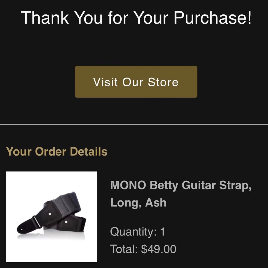 MONO Betty Guitar Strap, Long, Ash, Hobbies & Toys, Music & Media, Musical  Instruments on Carousell