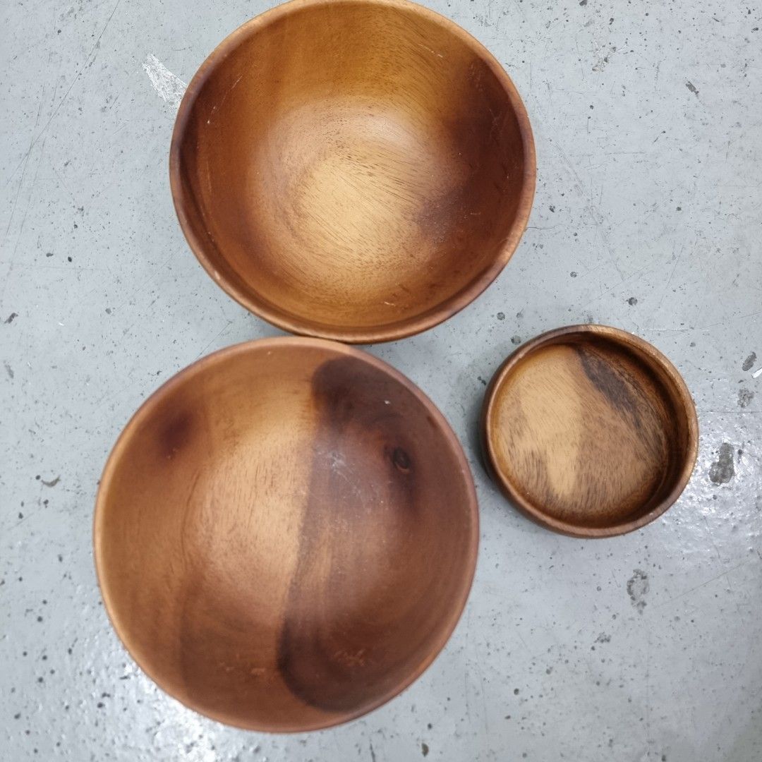 MUJI wooden bowl, Furniture & Home Living, Kitchenware & Tableware