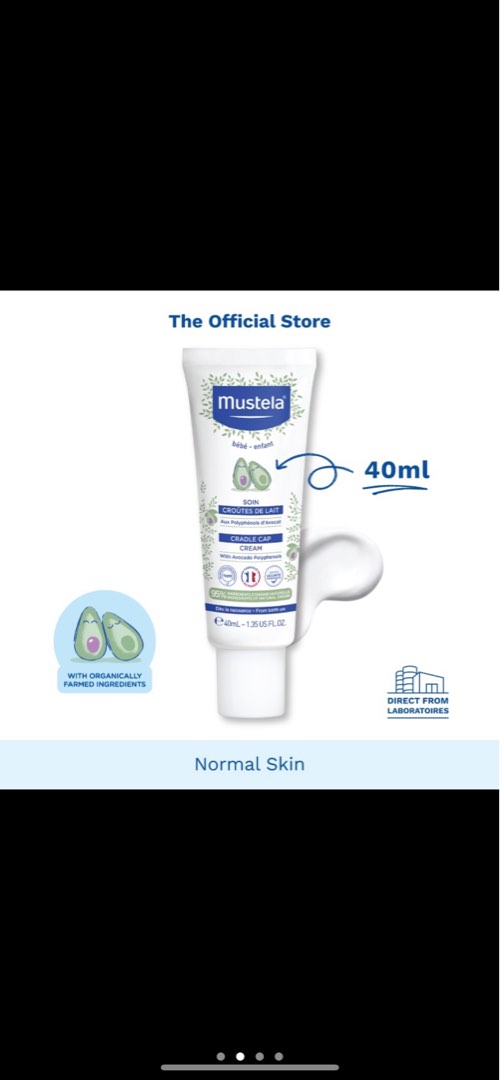 Mustela baby cradle cap lotion cream, Babies & Kids, Bathing & Changing