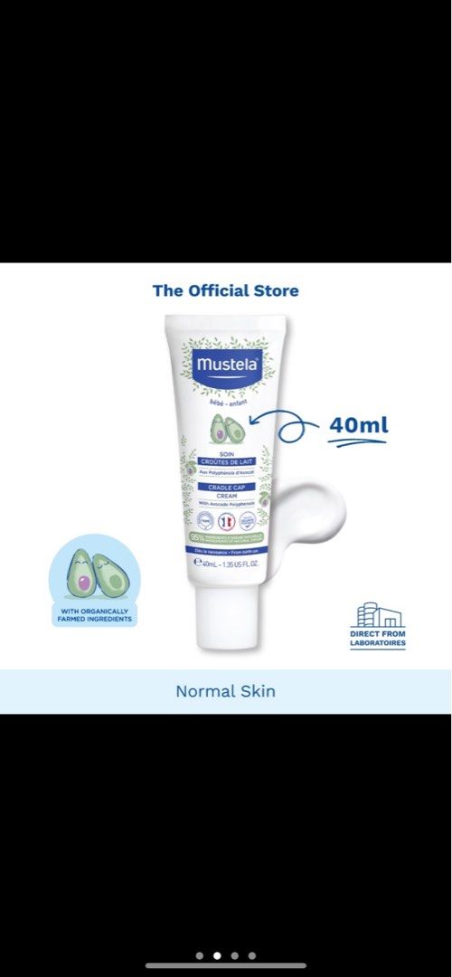 Mustela baby cradle cap lotion cream, Babies & Kids, Bathing & Changing