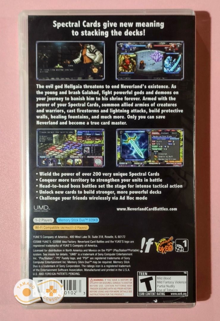 Neverland Card Battles [PSP Game] [NTSC / ENGLISH Language] [CIB