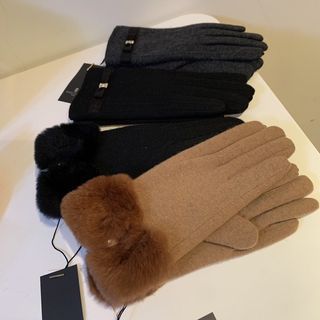 法國NICOLE ST GILLES羊毛保暖手套（黑）