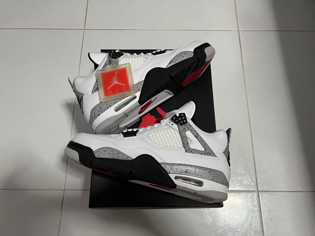 Nike air jordan retro 4 white on sale