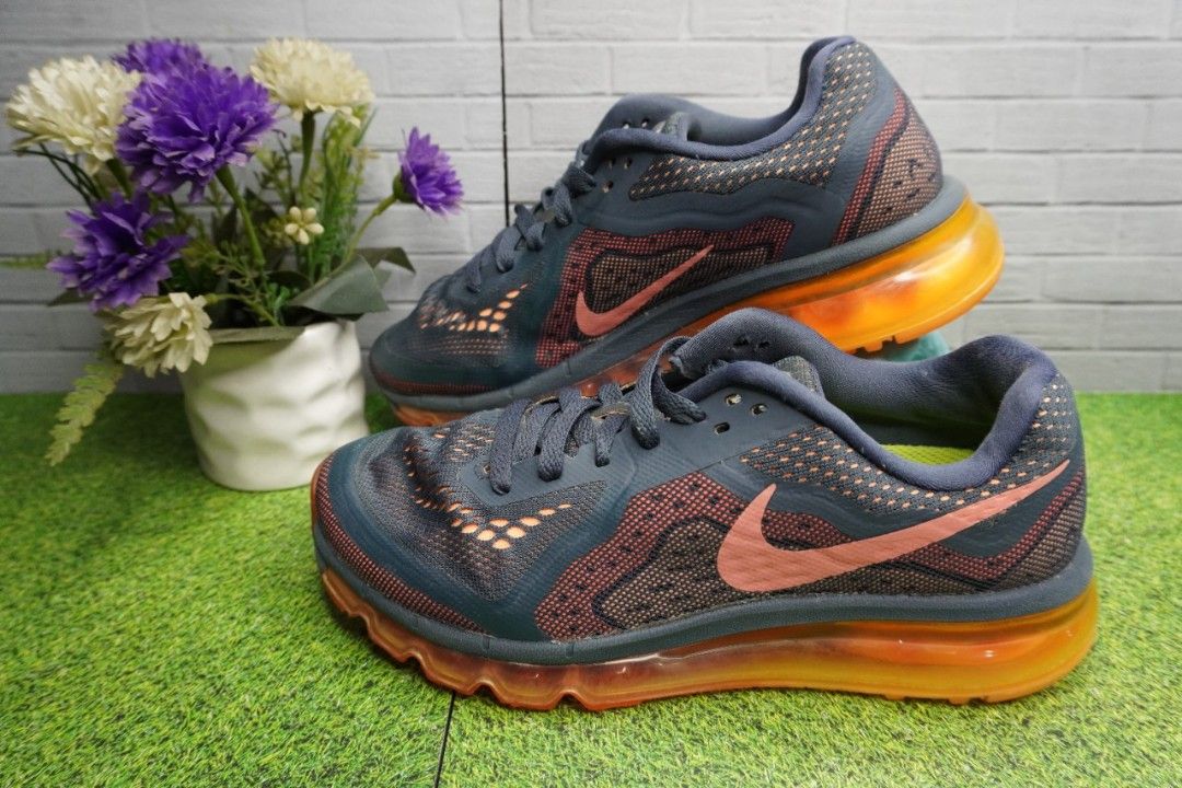 Nike Air Max 2013 Grey Orange Red Size 39 Insole 25 cm Made in