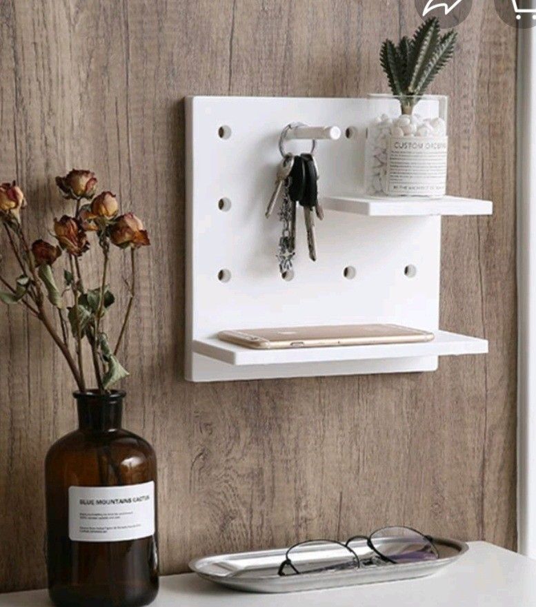 Nodrill wall shelf pegboard, Furniture & Home Living, Furniture