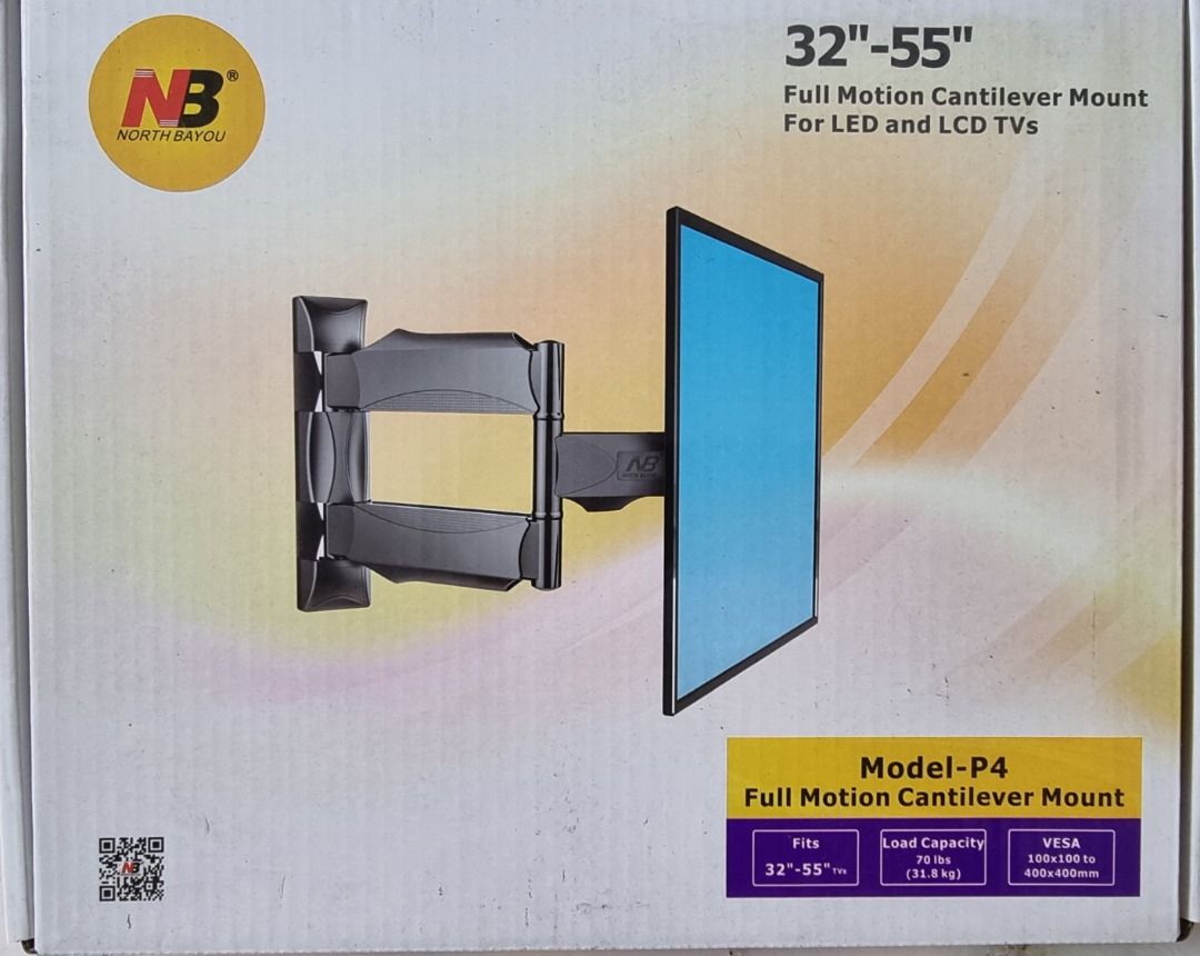 North Bayou Full Motion Cantilever Mount P4, TV & Home Appliances, TV