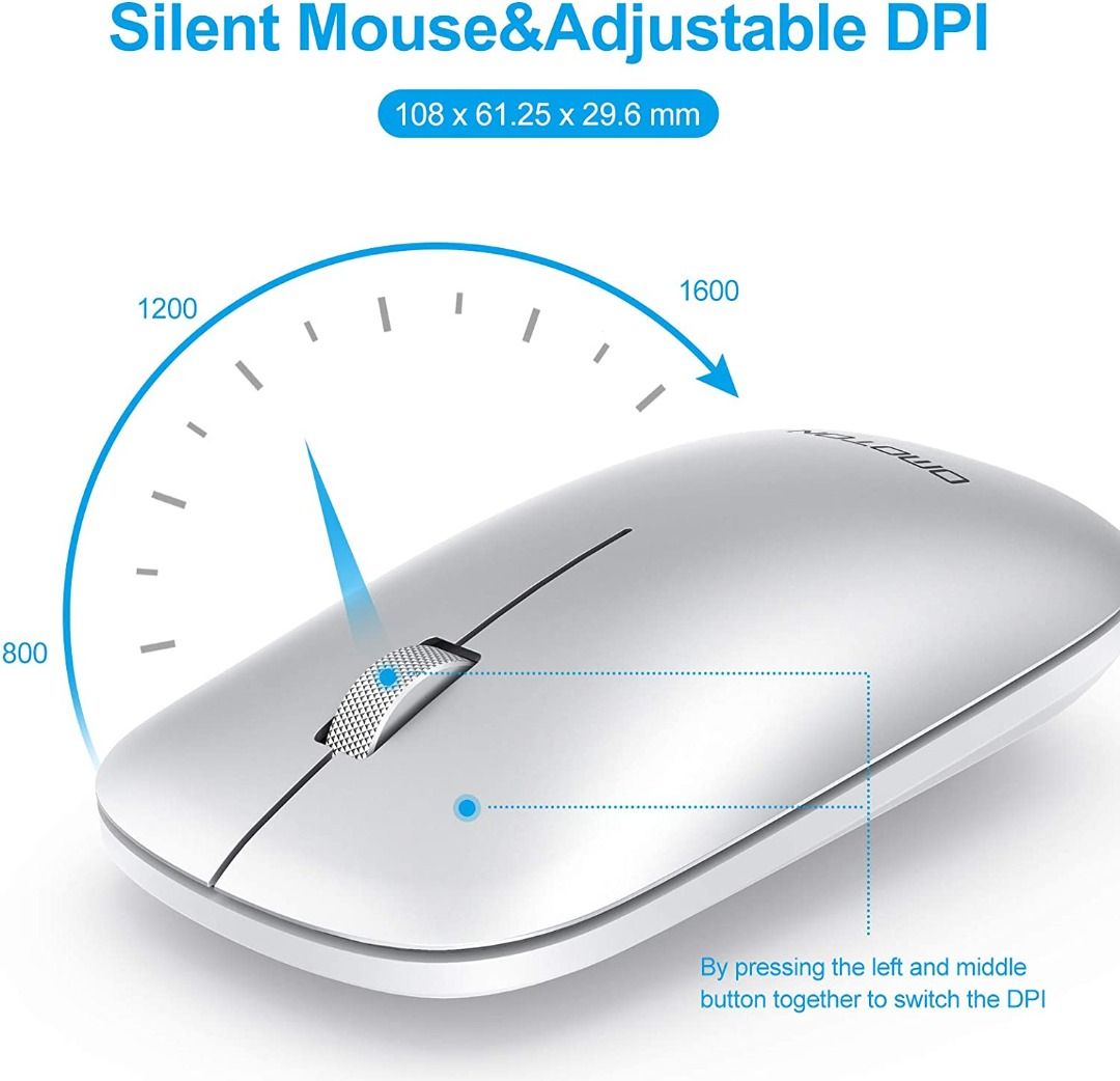 OMOTON Wireless Keyboard and Mouse Combo for Windows 2.4G FullSize