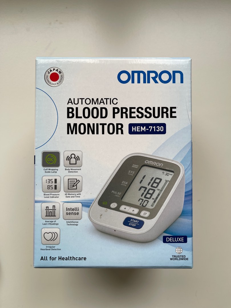 Omron HEM7130 Blood Pressure Monitor, Health & Nutrition, Health Monitors & Weighing Scales on
