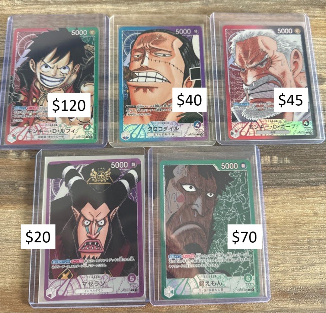 One Piece OP1 and OP2 Leader AAs, Hobbies & Toys, Memorabilia & Collectibles, Vintage