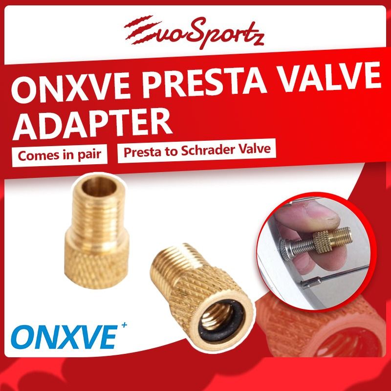 ONXVE Presta Valve Adapter 2x Nozzle Pump Adapter Bicycle French Valve FV Bike AV Sports Equipment Bicycles Parts Parts Accessories on Carousell