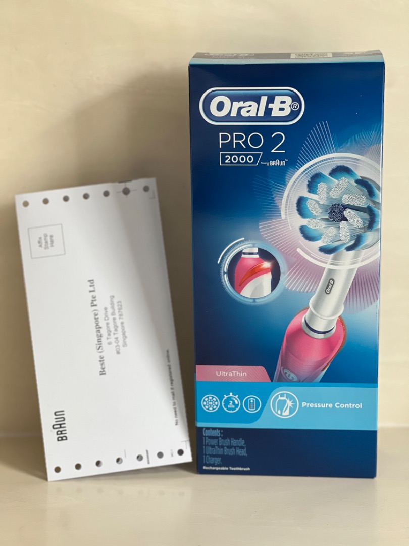 cache Kinderpaleis Fruitig Oral B PRO 2 - 2000 UltraThin from Braun BRUSH LIKE DENTAL PROFESSIONALS  RECOMMEND, Beauty & Personal Care, Oral Care on Carousell