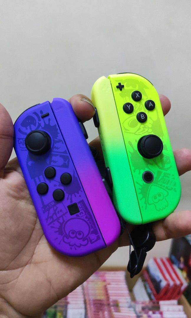 Original Nintendo Switch Joycon Splatoon 3 Edition Video Gaming