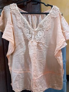 Pastel orange plus size top