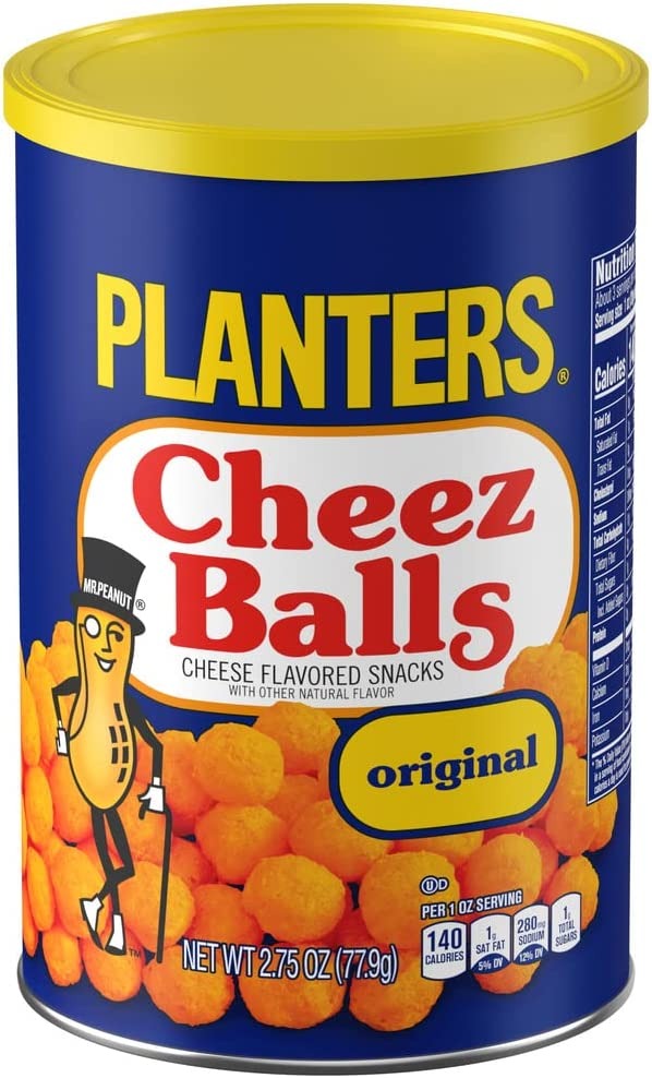 Planters Original Cheez Balls Cheese Flavored Snacks, 77.9g, Food