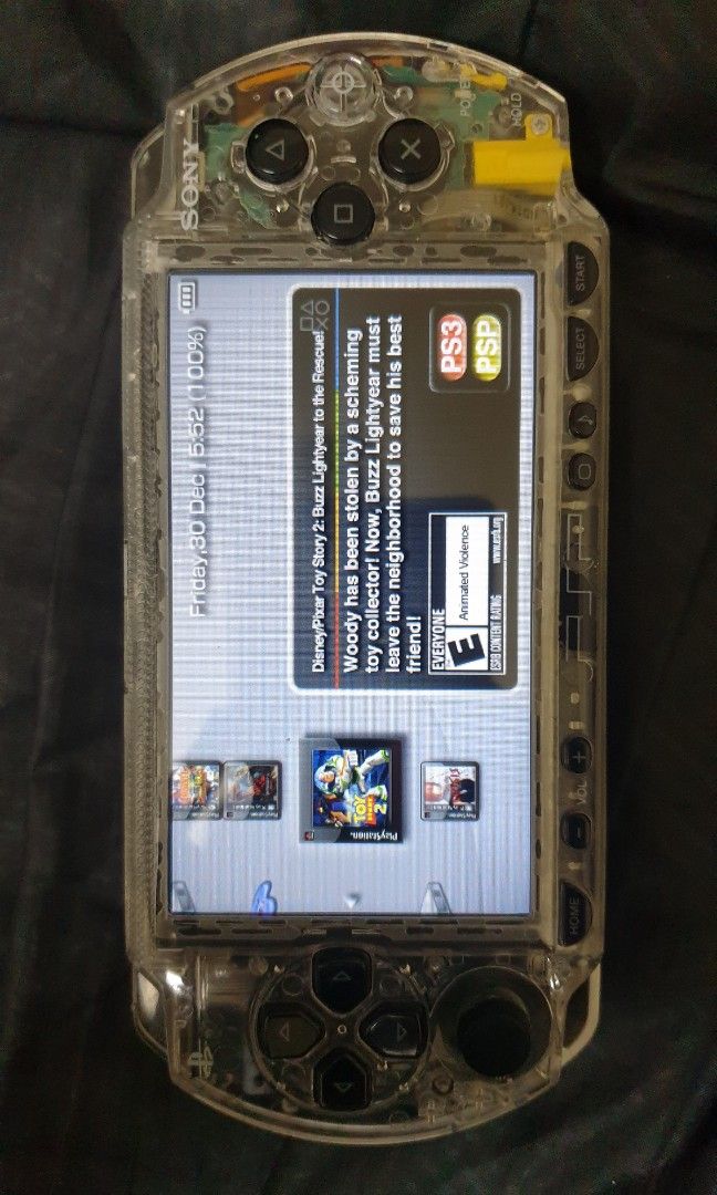 PSP 1000 (Modded IPS Screen + Clear Shell), Video Gaming, Video Game