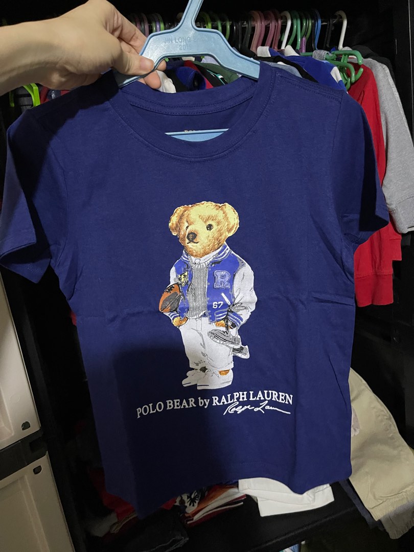 Ralph Lauren polo bear shirt, Babies & Kids, Babies & Kids Fashion on