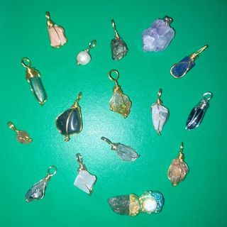 Raw Crystal Pendants - Wire Wrapped