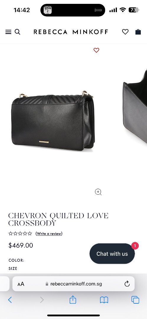 Chevron quilted love crossbody top
