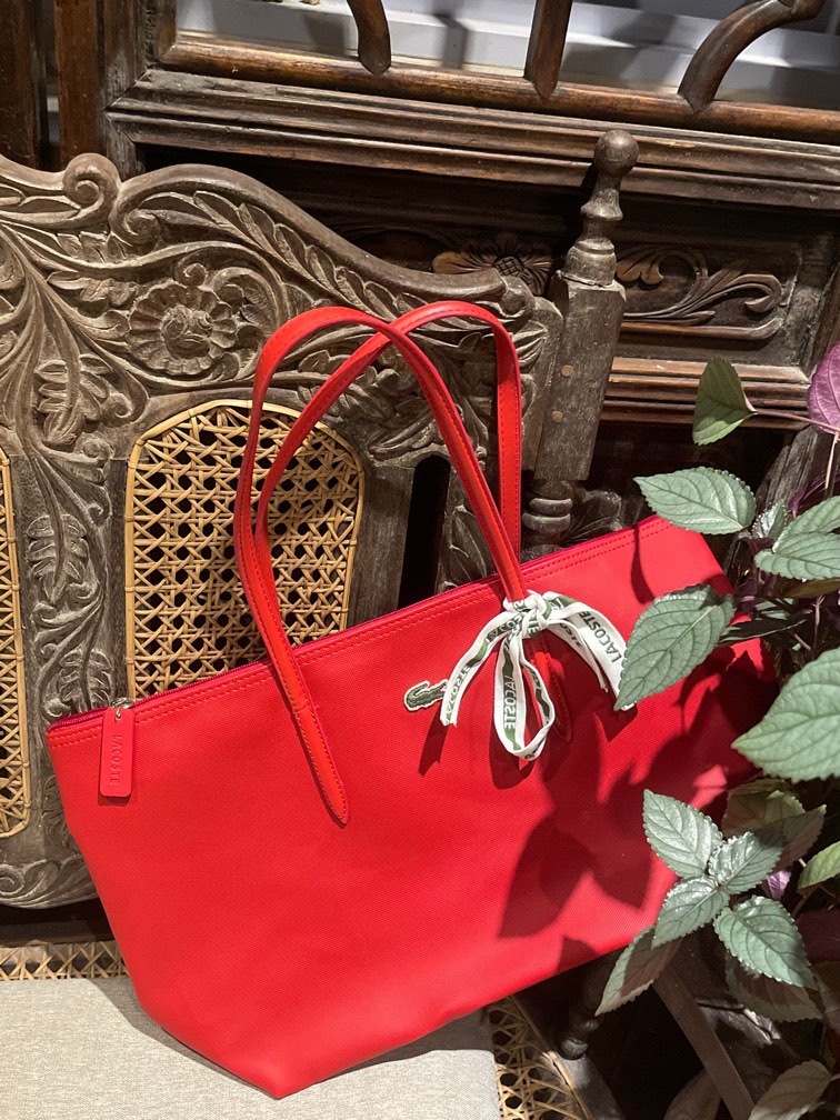 lacoste red shoulder bag