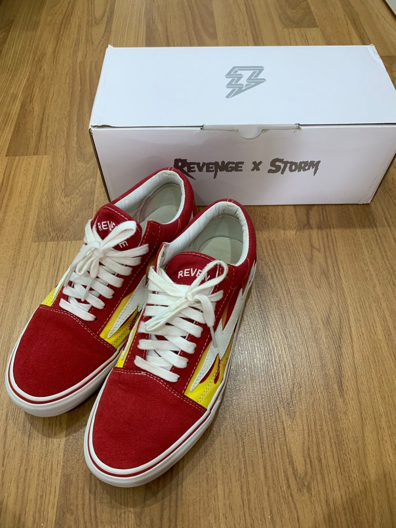 Revenge x storm US9 red flame, Men's Fashion, Footwear, Sneakers on Carousell