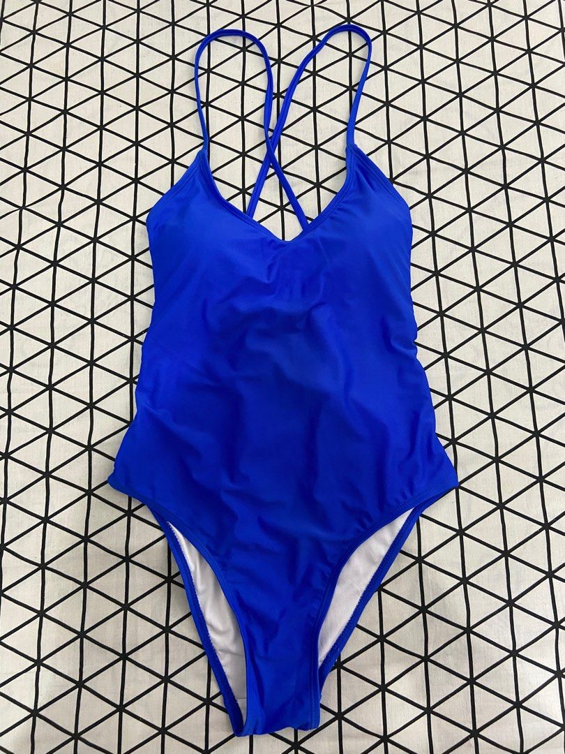 Sexy Royal Blue Strappy Halter Monokini One Piece Swimsuit main image 0