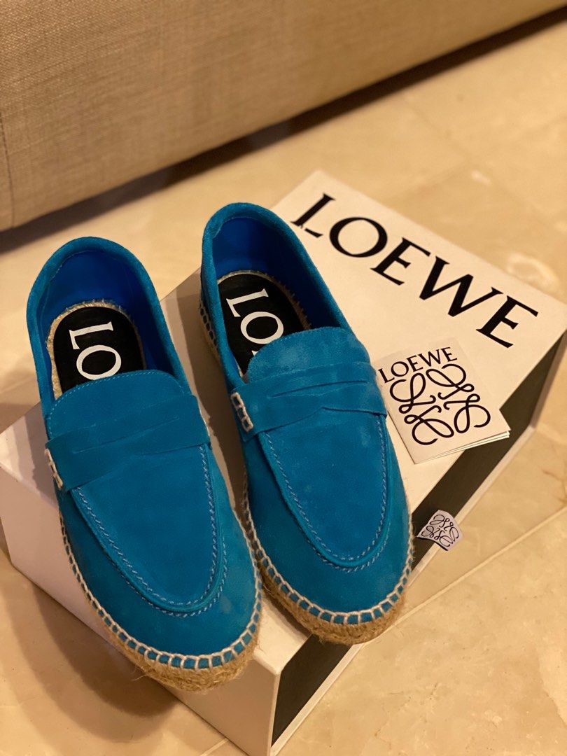 RTP 750 Size 38 Loewe Espadrilles in Turquoise Luxury