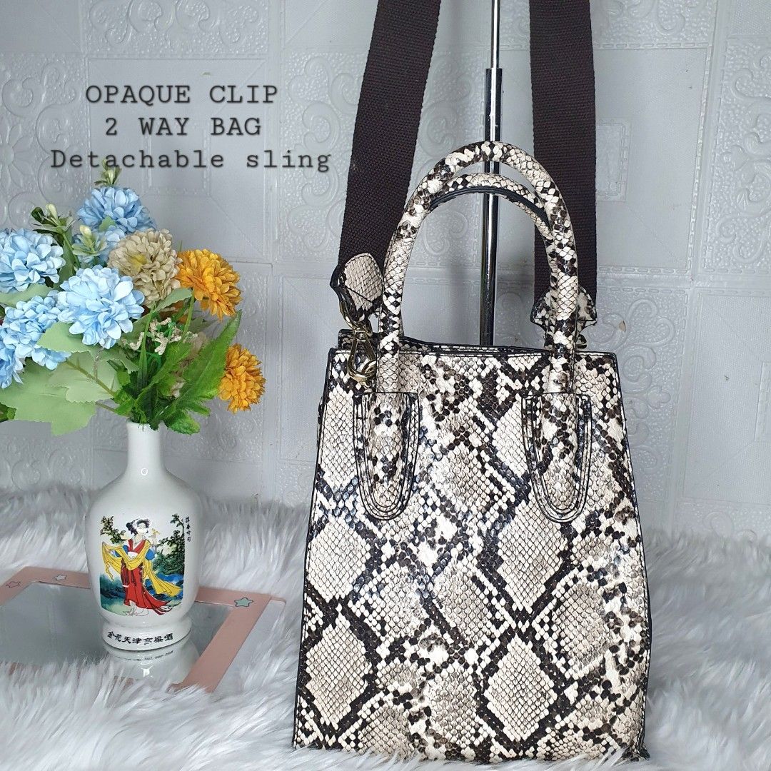 SALE ORIGINAL JAPAN BAG SNAKE SKIN LEATHER BAG ANIMAL PRINT BAG