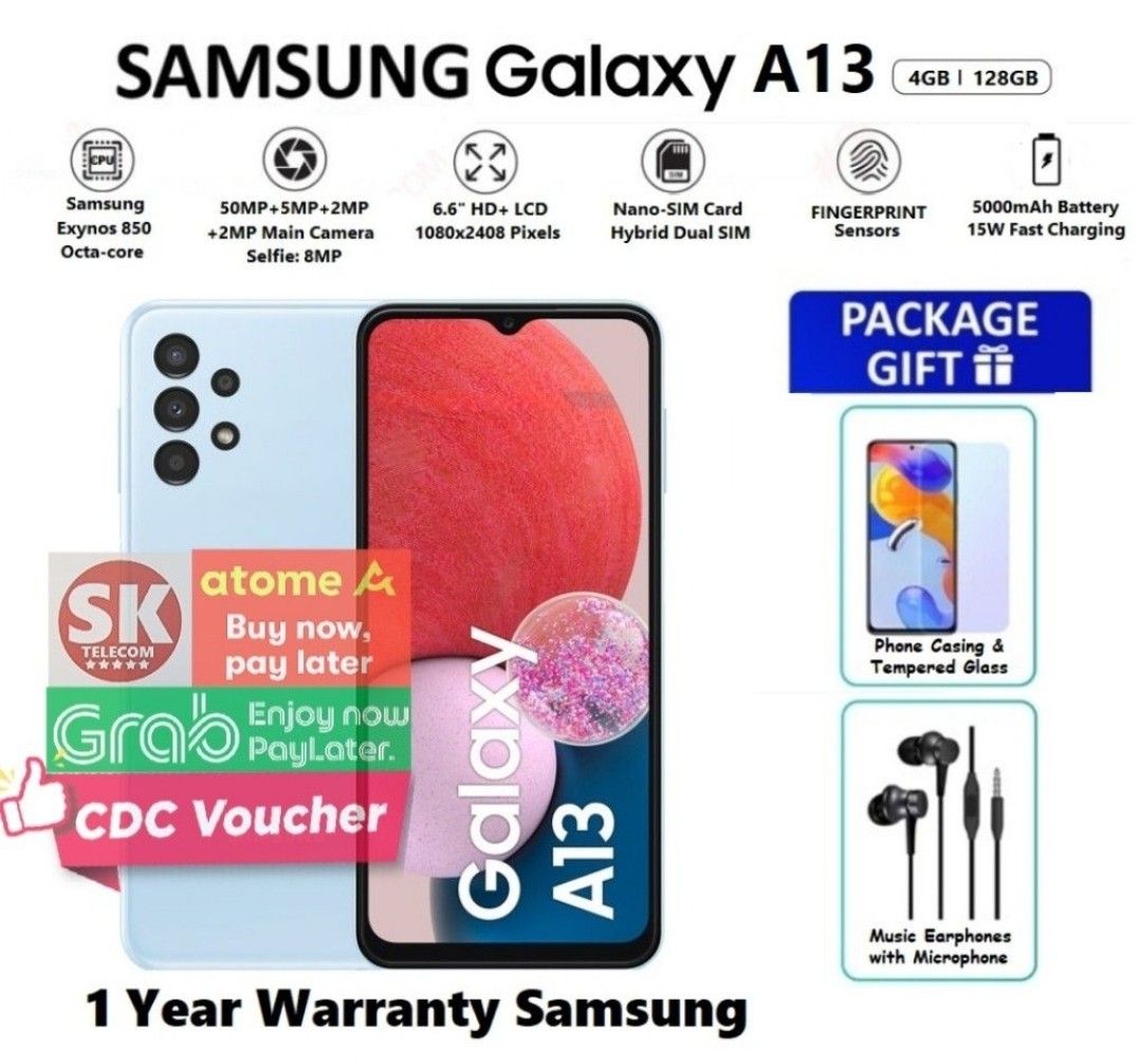 Samsung A13 128GB+4GB Buy now, pay later, Mobile Phones & Gadgets