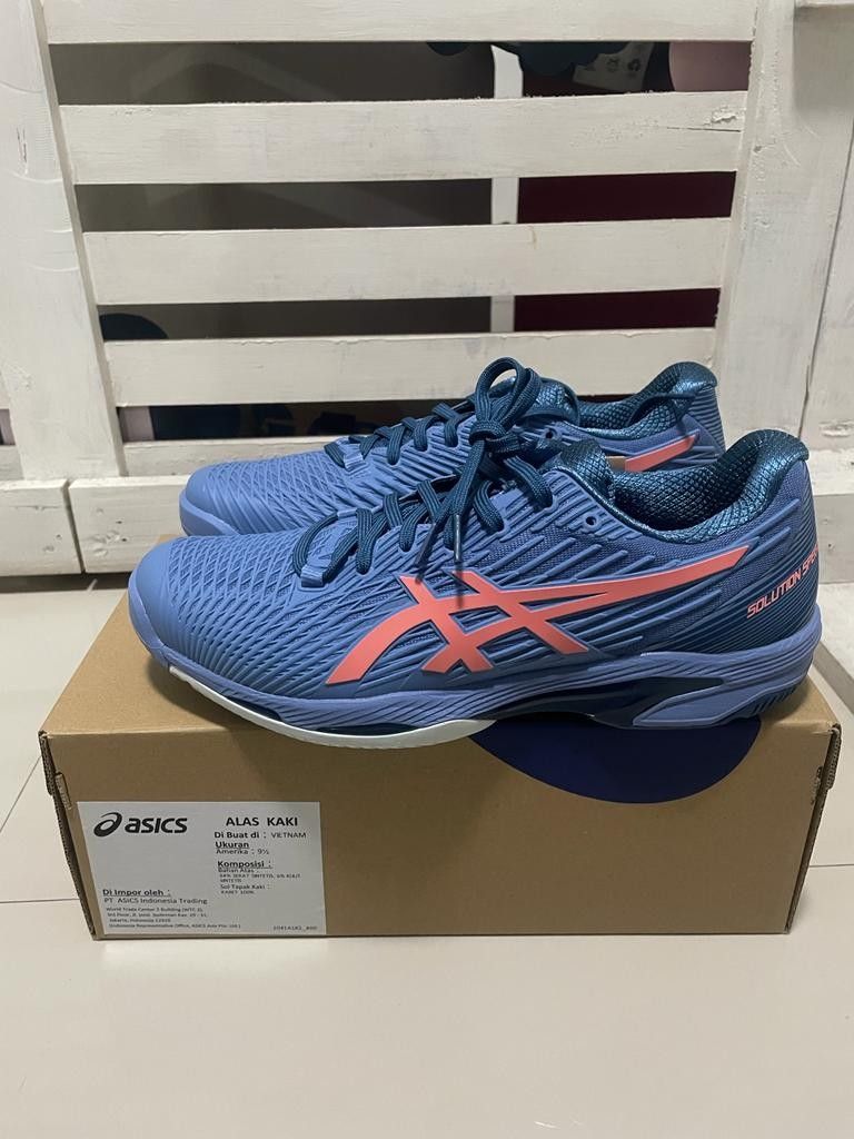 Sepatu Tenis Asics Solution Speed FF 2 Blue Harmony Guava Tennis