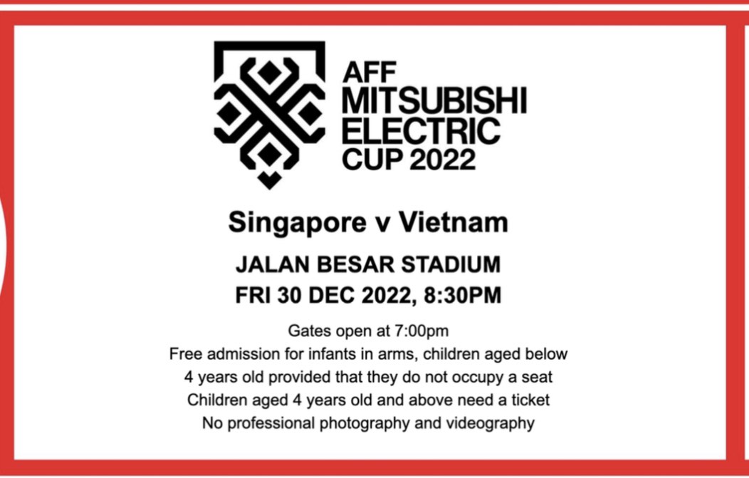 Singapore vs Vietnam, Tickets & Vouchers, Event Tickets on Carousell