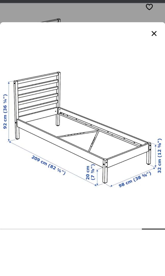Single bed frame, Furniture & Home Living, Furniture, Bed Frames